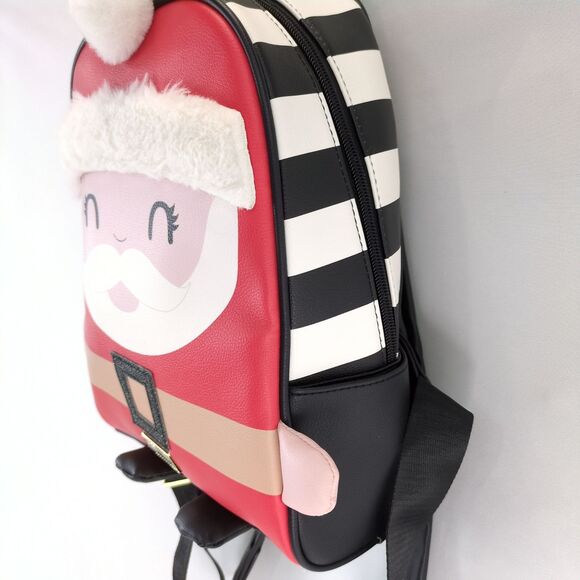 NWT Luv Betsey Johnson Santa Claus Mini Backpack Bag $88 MSRP Vegan Leather - Picture 6 of 11